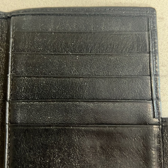 Nordstrom card case Made in Turkey black leather - Picture 5 of 8